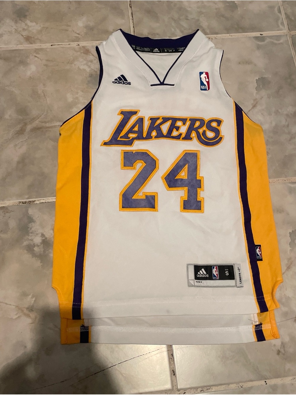 Vintage Kobe Bryant #24 Adidas Los Angeles Lakers NBA Jersey Youth SZ (8) YRS